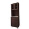Contemporary Home Living 78" Chocolate Gray Top and Bottom Enclosed Kitchen Cabinet